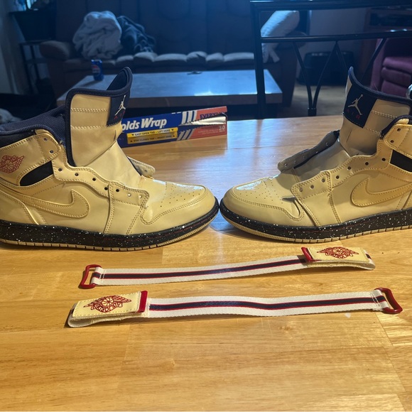 NIKE AIR JORDAN 1 HI STRAP PREMIER ‘OLYMPIC’ MENS SIZE 9.5. GENTLY USED. - Picture 5 of 6